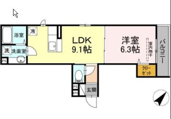 黄金町駅 徒歩4分 2階の物件間取画像